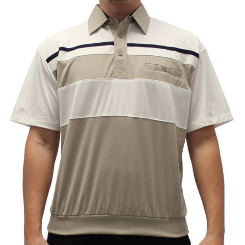 Classics By Palmland Knit Short Sleeve Banded Bottom Shirt 6010-674 Taupe
