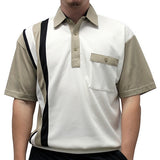 Classics By Palmland Knit Short Sleeve Banded Bottom Shirt 6010-682 Taupe