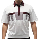 Classics By Palmland Knit Short Sleeve Banded Bottom Shirt 6010-691 Burgundy