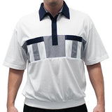 Classics By Palmland Knit Short Sleeve Banded Bottom Shirt 6010-691 Navy