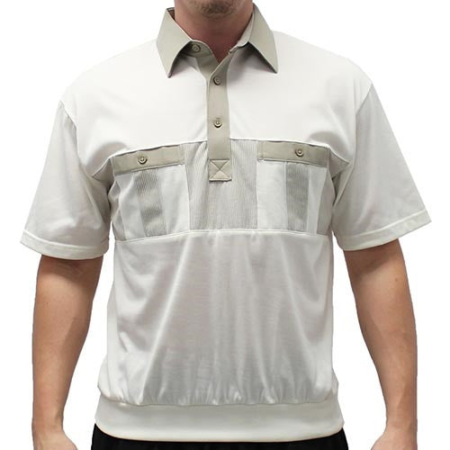 Classics By Palmland Knit Short Sleeve Banded Bottom Shirt 6010-691 Taupe
