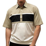 Classics By Palmland Knit Short Sleeve Banded Bottom Shirt 6010-693 Taupe