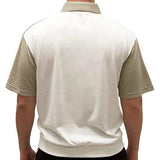 Classics By Palmland Knit Short Sleeve Banded Bottom Shirt 6010-693 Taupe