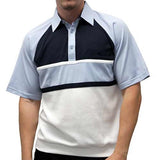 Classics By Palmland Knit Short Sleeve Banded Bottom Shirt 6010-694 Light Blue