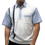 Classics By Palmland Knit Short Sleeve Banded Bottom Shirt 6010-696 LightBlue