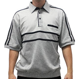 Classics by Palmland French Terry Short Sleeve Banded Bottom Shirt - 6010-072B Grey