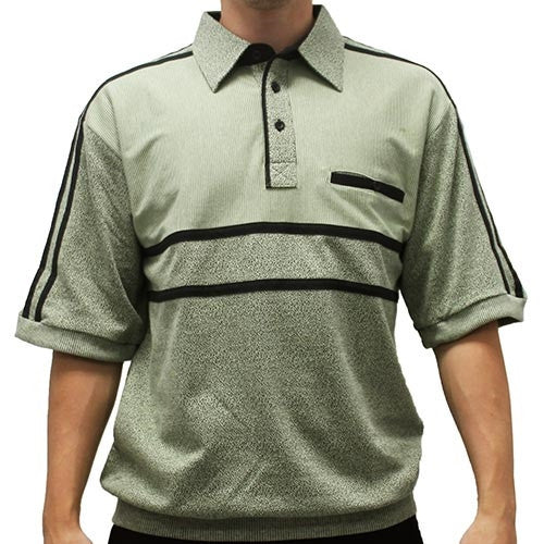 Classics by Palmland French Terry Short Sleeve Banded Bottom Shirt - 6010-072B Sage
