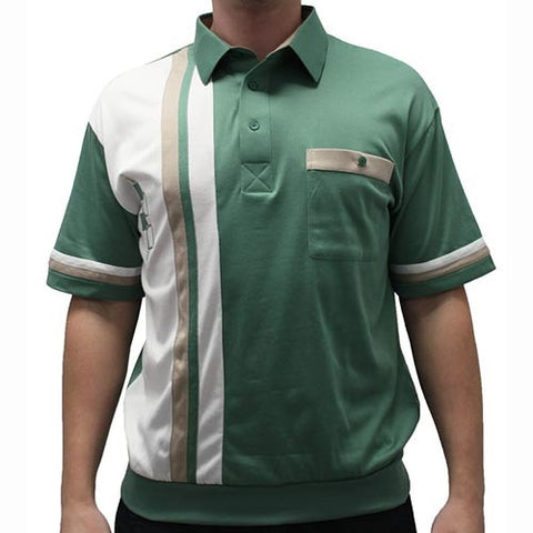 Classics By Palmland Knit Short Sleeve Banded Bottom Shirt 6010-BL17 Sage