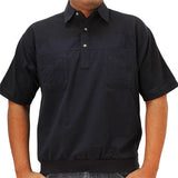 LD Sport 4 Pocket Woven Short Sleeve Banded Bottom Shirt 6030-200 Navy