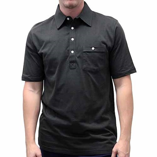 Palmland Solid Textured Short Sleeve Knit -Black