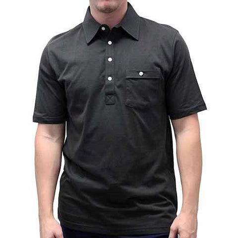 Palmland Solid Textured Short Sleeve Knit -Black