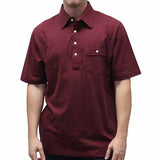 Palmland Solid Textured Short Sleeve Knit -Burgundy