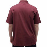 Palmland Solid Textured Short Sleeve Knit -Burgundy