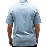 Palmland Solid Textured Short Sleeve Knit -MDBlue