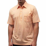 Palmland Solid Textured Short Sleeve Knit -Melon