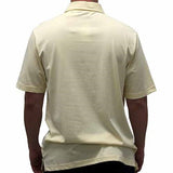 Palmland Solid Textured Short Sleeve Knit -Yellow
