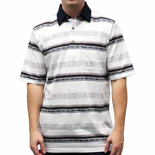 Palmland Club S/S Tailored Collar Pocketed Knit - 6050-440 Navy