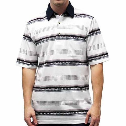 Palmland Club S/S Tailored Collar Pocketed Knit - 6050-440 Navy