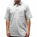 Palmland Club S/S Tailored Collar Pocketed Knit - 6050-442 TAUPE