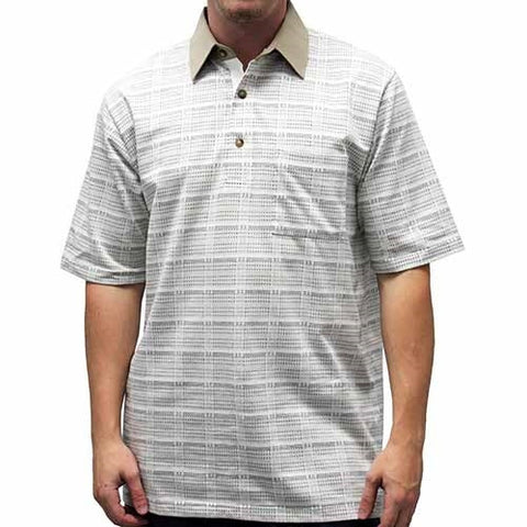 Palmland Club S/S Tailored Collar Pocketed Knit - 6050-442 TAUPE