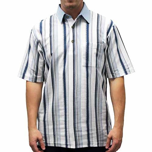 Palmland Club S/S Tailored Collar Pocketed Knit - 6050-445 LT BLUE