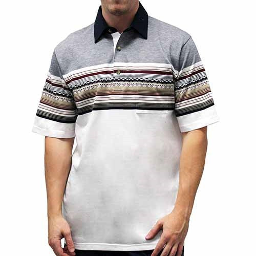 Palmland Club S/S Tailored Collar Pocketed Knit - 6050-446 NAVY