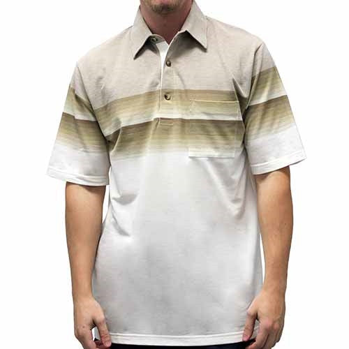 Palmland Club S/S Tailored Collar Pocketed Knit - 6050-447 TAUPE