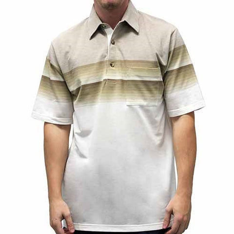 Palmland Club S/S Tailored Collar Pocketed Knit - 6050-447 TAUPE