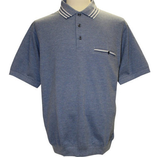 Safe Harbor Solid Textured Banded Bottom Shirt