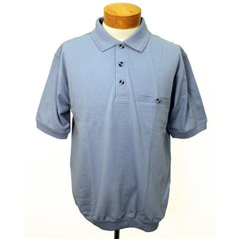 Safe Harbor Short Sleeve Banded Bottom Shirt 6070-223 Light Blue