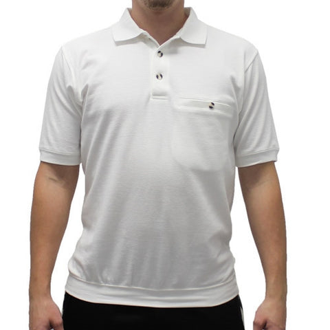 Safe Harbor Big & Tall Short Sleeve Banded Bottom Shirt 6070-223 White