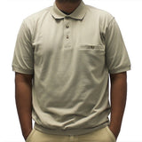 Safe Harbor Short Sleeve Banded Bottom Shirt 6070-235BT Taupe