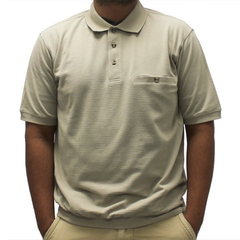 Safe Harbor Short Sleeve Banded Bottom Shirt 6070-235BT Taupe