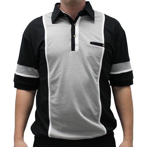 Classic by Palmland Two Tone Banded Bottom Shirt 6090-262B