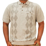 LD Sport Short Sleeve Jacquard Banded Bottom Shirt 6090-351 Grey