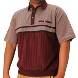 Classics by Palmland French Terry Short Sleeve Banded Bottom Shirt - 6090-450 Burgundy