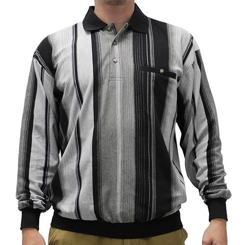 LD Sport Jacquard Long Sleeve Banded Bottom Shirt - 6094-105 Black