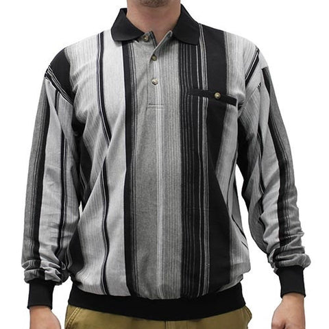 LD Sport Jacquard Long Sleeve Banded Bottom Shirt - 6094-105 Black