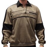 Classics by Palmland L/S Two Tone Banded Bottom Shirt 6094-BL14-Khaki