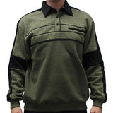 Classics by Palmland L/S Two Tone Banded Bottom Shirt 6094-BL14-Olive
