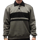 Classic by Palmland Two Tone Banded Bottom Shirt 6094-BLR8-Taupe
