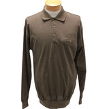 LD Sport Small Check Long Sleeve Banded Bottom Shirt - Earth
