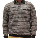 LD Sport Jacquard Long Sleeve Banded Bottom Shirt - 6096-350 Black