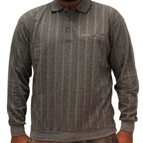 LD Sport Jacquard Long Sleeve Banded Bottom Shirt - 6096-352 Black