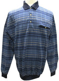 LD Sport Jacquard Long Sleeve Banded Bottom Polo Shirt - 6096-901