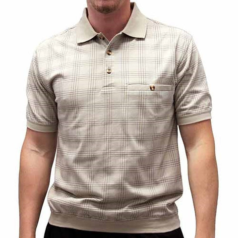Safe Harbor French Terry Short Sleeve Banded Bottom Shirt 6190-115 Brown