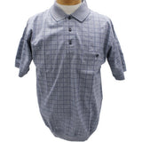 Safe Harbor Allover Short Sleeve Banded Bottom Shirt 6190-127 Blue