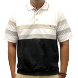 Safe Harbor Allover Short Sleeve Banded Bottom Shirt 6190-132 White