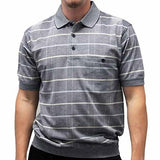 Safe Harbor Allover Short Sleeve Banded Bottom Shirt 6190-133 Navy