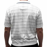 Safe Harbor Allover Short Sleeve Banded Bottom Shirt 6190-134BT White